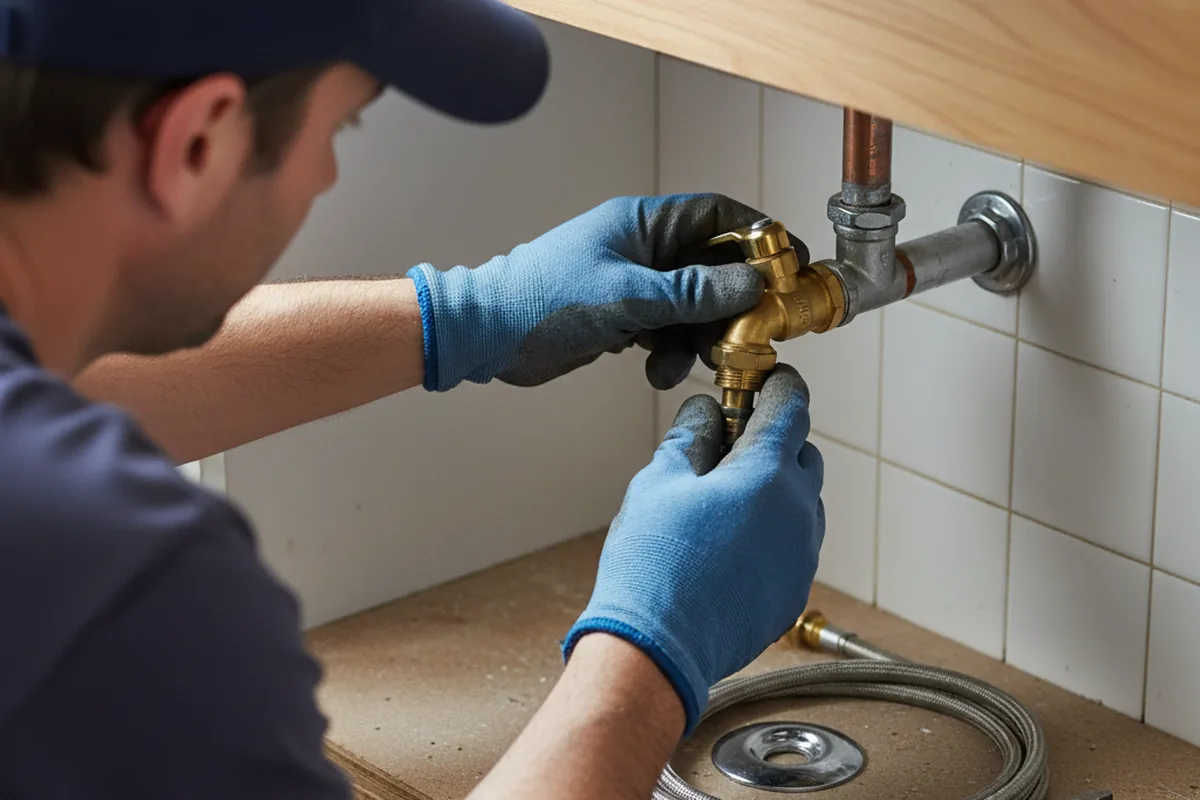 Shutoff valve and fitting work during Emergency Plumbing in Creswell
